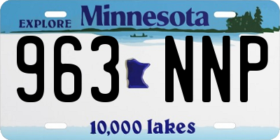 MN license plate 963NNP