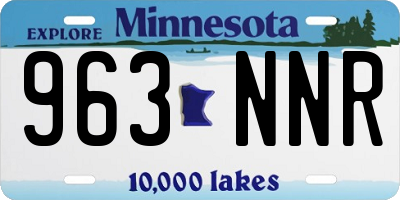 MN license plate 963NNR