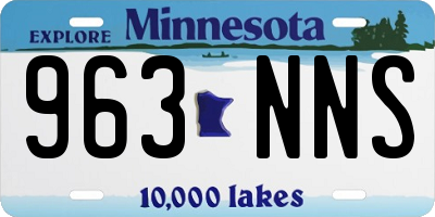 MN license plate 963NNS