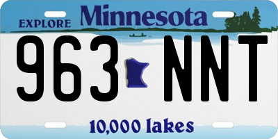 MN license plate 963NNT