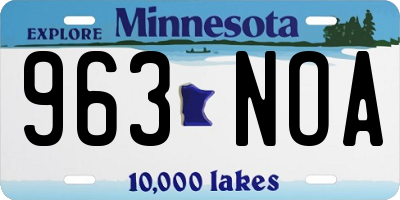 MN license plate 963NOA