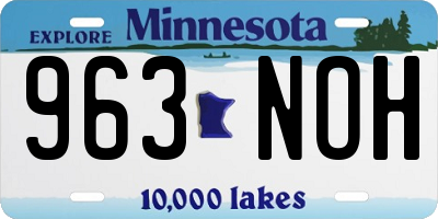 MN license plate 963NOH