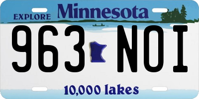 MN license plate 963NOI