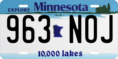 MN license plate 963NOJ
