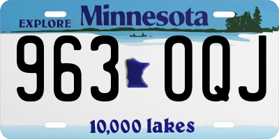 MN license plate 963OQJ