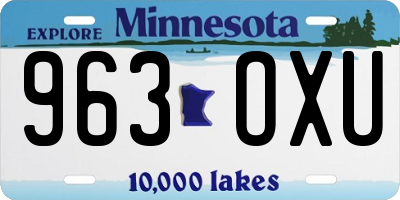 MN license plate 963OXU