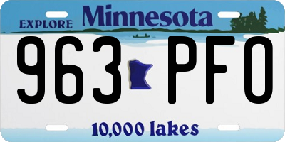 MN license plate 963PFO