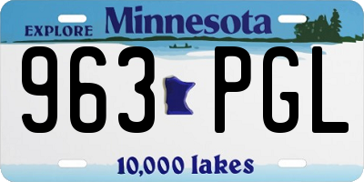 MN license plate 963PGL