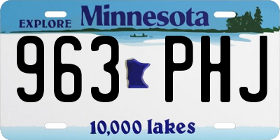 MN license plate 963PHJ