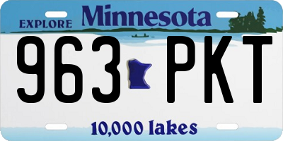 MN license plate 963PKT