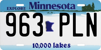 MN license plate 963PLN