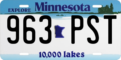 MN license plate 963PST