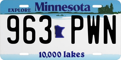 MN license plate 963PWN