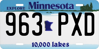 MN license plate 963PXD