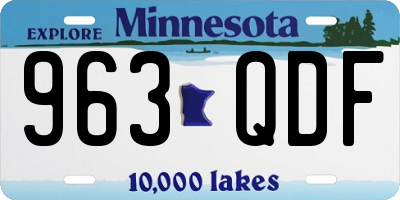 MN license plate 963QDF