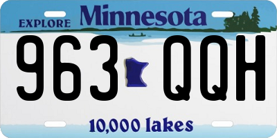 MN license plate 963QQH