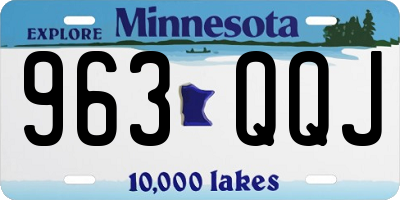 MN license plate 963QQJ