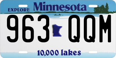 MN license plate 963QQM