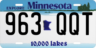 MN license plate 963QQT