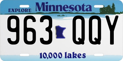 MN license plate 963QQY