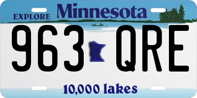 MN license plate 963QRE