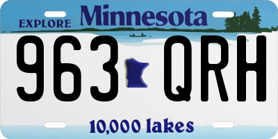 MN license plate 963QRH