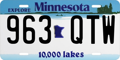 MN license plate 963QTW