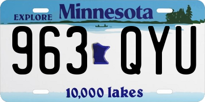 MN license plate 963QYU