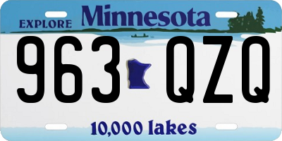 MN license plate 963QZQ