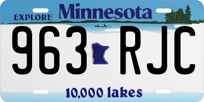 MN license plate 963RJC