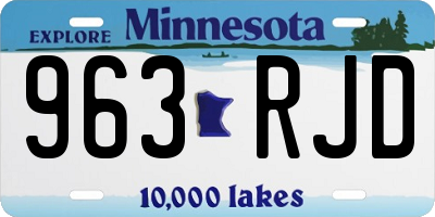 MN license plate 963RJD