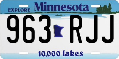 MN license plate 963RJJ