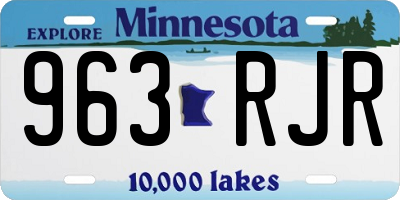 MN license plate 963RJR