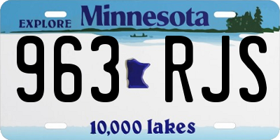 MN license plate 963RJS