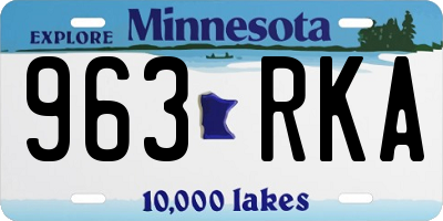 MN license plate 963RKA