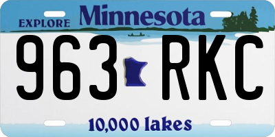 MN license plate 963RKC