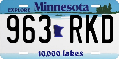 MN license plate 963RKD