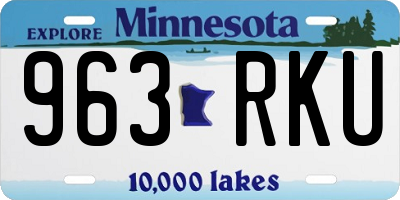 MN license plate 963RKU