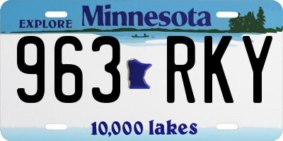 MN license plate 963RKY