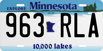 MN license plate 963RLA