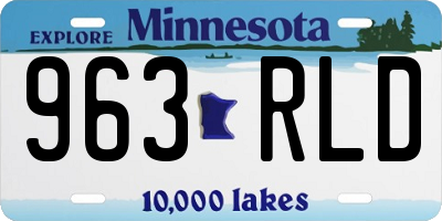 MN license plate 963RLD