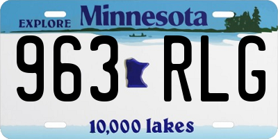 MN license plate 963RLG