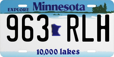 MN license plate 963RLH