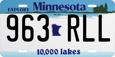 MN license plate 963RLL