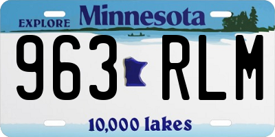 MN license plate 963RLM
