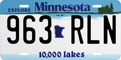 MN license plate 963RLN