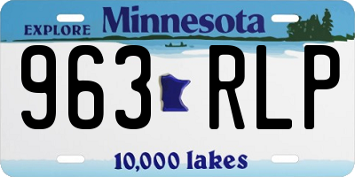 MN license plate 963RLP