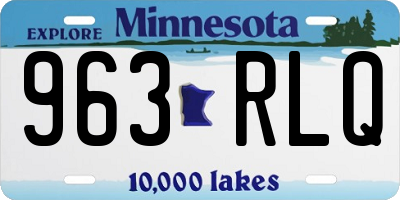 MN license plate 963RLQ
