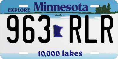 MN license plate 963RLR