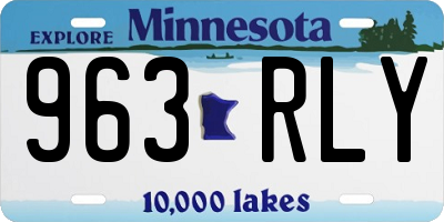 MN license plate 963RLY